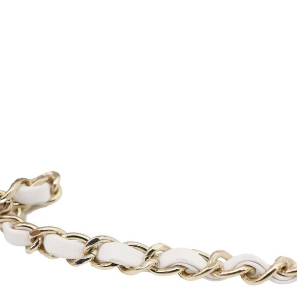 Chanel  See Through Flap Small Lambskin Leather Shoulder Bag White - Picture 11 of 14